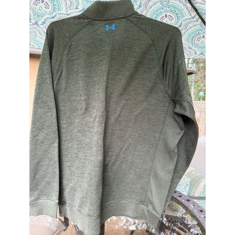 Under Armour ColdGear Men's 2XL Big & Tall Green 1/4 Zip Mock Neck Pullover - Picture 5 of 10